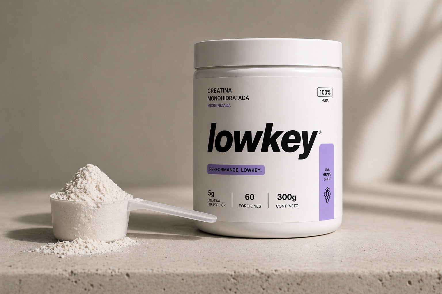 LOWKEY Creatina Monohidratada 100% Pura